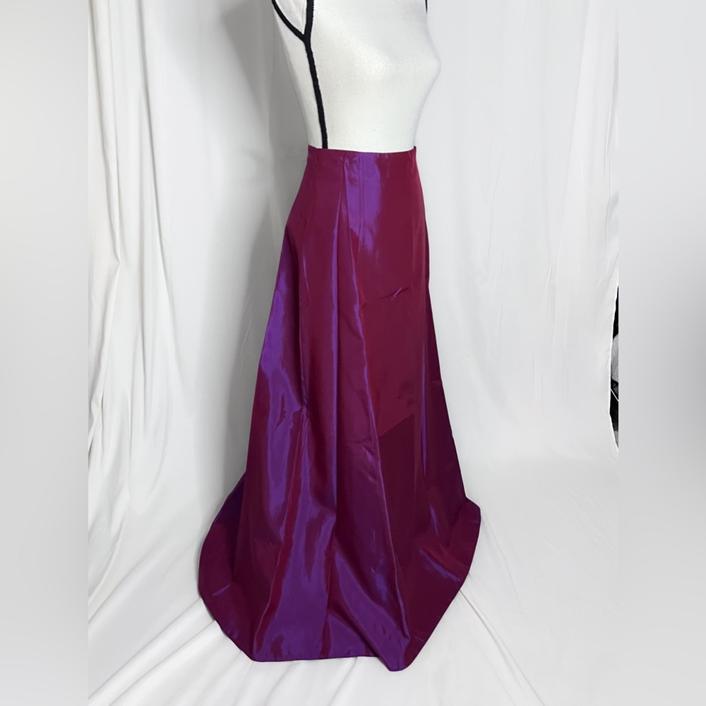 Vintage Caché Purple Iridescent A line Full Maxi Skirt Size 4